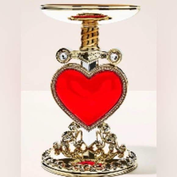 Bath & Body Works Disney Villains Evil Queen Heart Pedestal 3 Wick Candle Holder - Picture 2 of 4